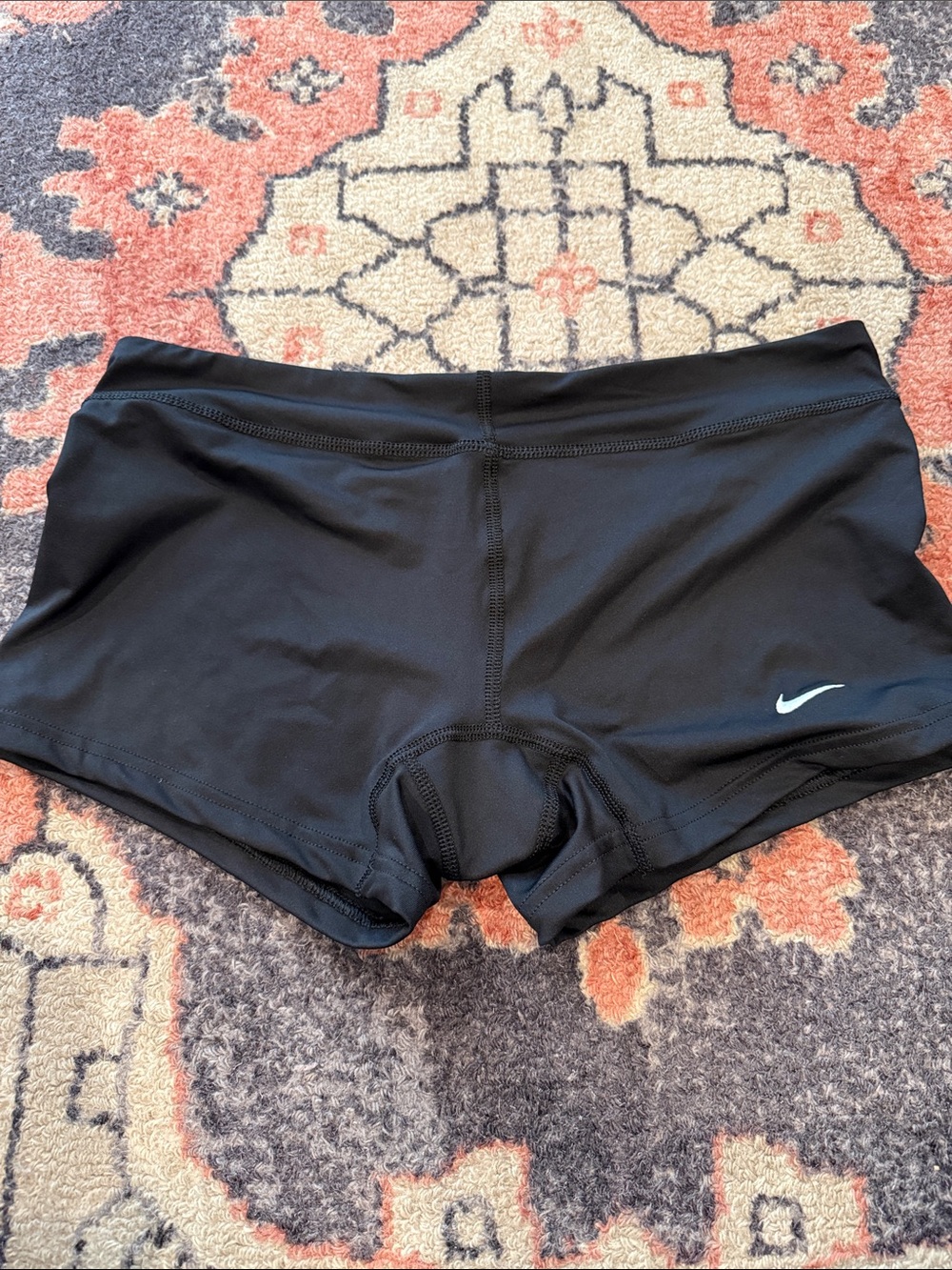 Nike Black Women's Stretch Bike Shorts with Swoosh